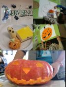 manualidades hechas por los residentes para la celebración del hallowen